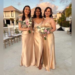 Birdy Grey Jay Satin Bridesmaid Dress - size S
